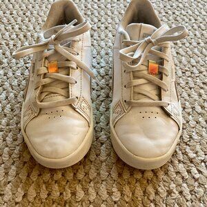 Puma Girls Jada Holo Lace Up Sneaker Shoes 383760-01 Size US13C White